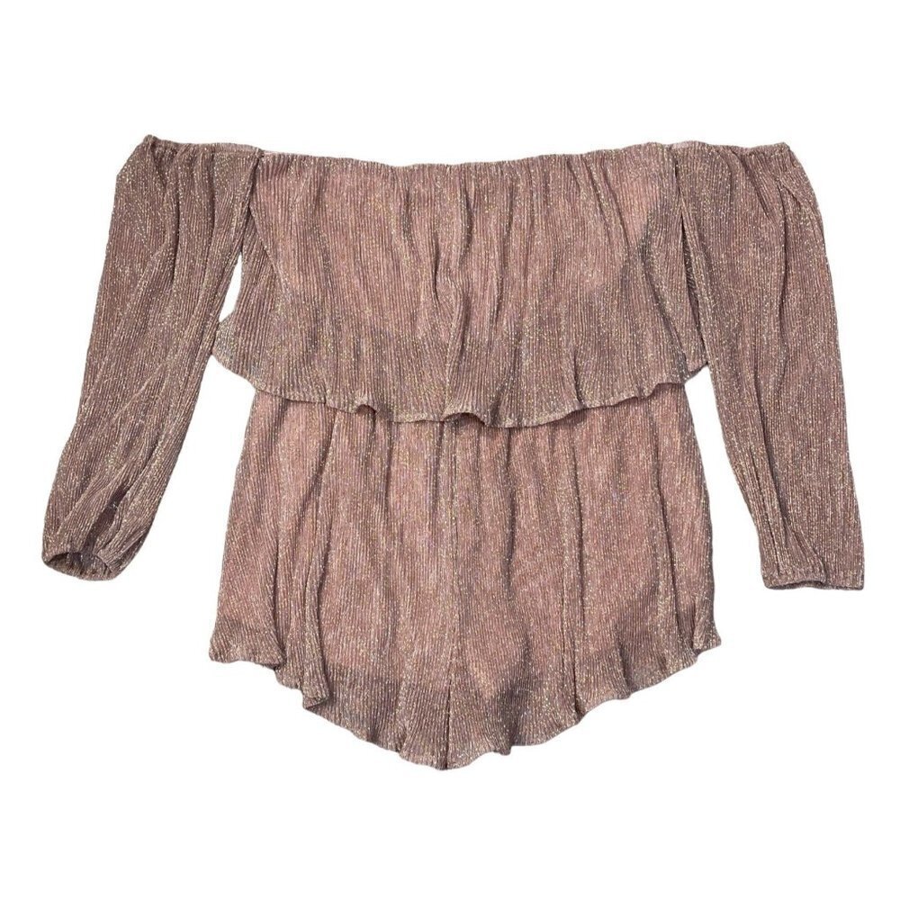 Bluebell Boutique Women's Shimmer Sparkle Romper Cold Shoulder Size 3XL